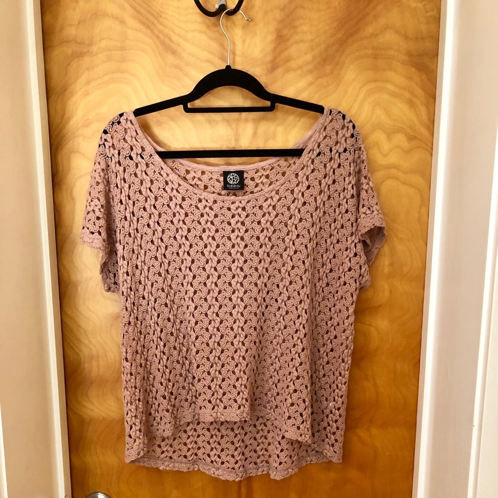 Bobeau Crochet Detail Top
